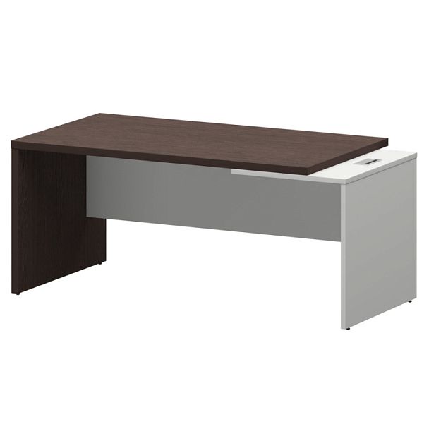 Стол руководителя правый KZ-18R Дуб венге/Белый 1800x900x750 Кортез - Вид 1