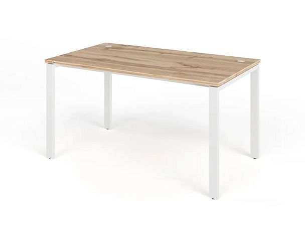 TANDEM RTD065-MK-140-V Стол прямой на металлокаркасе ун-й 1400х800х750 Вотан/Белый - Вид 1