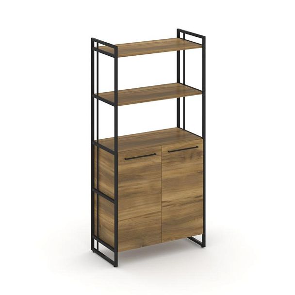 Rift Шкаф 4 ниши широкий RF.SS-44 Сандал Янтарный/Металл Черный 798*396*1648 - Вид 1