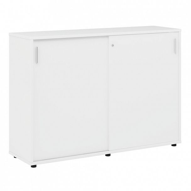 Тумба с раздвижными фасадами Trend Metal 147x43x107,2 белый - Вид 1