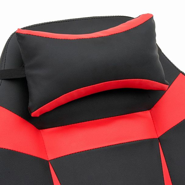 Кресло компьютерное CROMEX "Start GM-105", две подушки, экокожа, черное/красное, 532957 - Вид 14