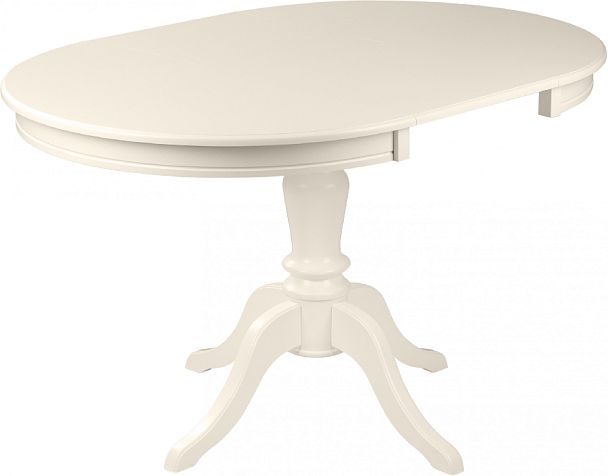 Стол деревянный раздвижной Элат D90(130)х90х76 Слоновая кость - Вид 5