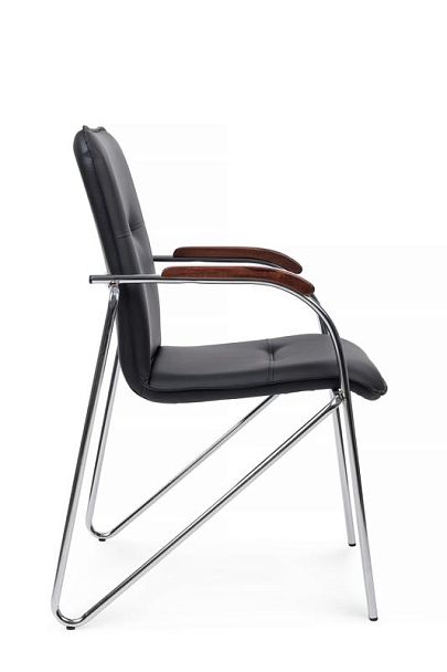 Стул Самба с деревянными подлокотниками SMB-02H Хром гальв. Черный - Вид 2