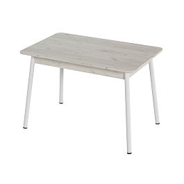 Стол Лион 1 ЛДСП (Подстолье косое белое) НЕ ВЫБИРАТЬ Дуб крафт белый - Фото предпросмотра