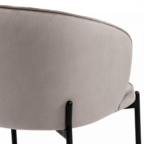 Комплект кухонных стульев Миэль серо-бежевый велюр/черный, 3 шт. - Вид 9