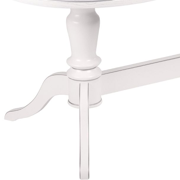 Стол деревянный раздвижной Арей 140(180)х80х76 Белый с серебряной патиной - Вид 7