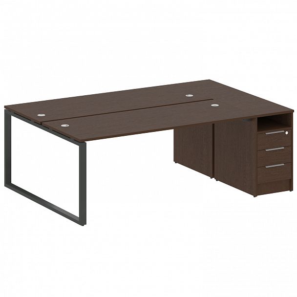 Рабочая станция "Metal System" БО.РС-СТП-2.5 венге/антрацит - Вид 1