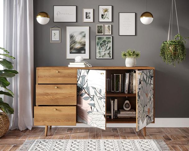 Комод Berber с двумя дверками и ящиками 50 принт арт BB05/Print_49 - Вид 2