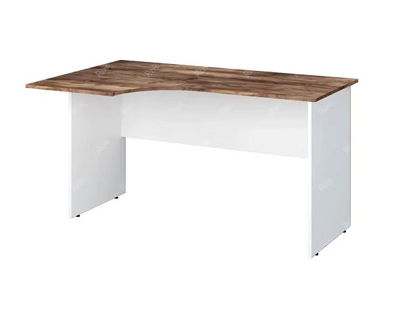 TANDEM RTD013-140L-SH Стол эргономичный левый 1400х900х750 Таксония шоколадная/Белый - Вид 1