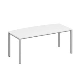 Стол руководителя на металлокаркасе КФ Комфорт КФ К.С1 1142 БП белый премиум / серый - Фото предпросмотра