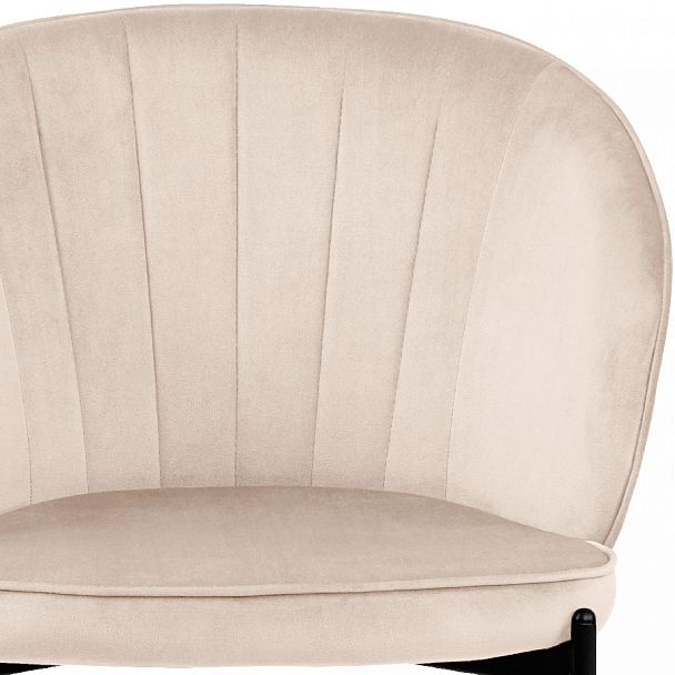 Комплект кухонных стульев Миэль кремовый велюр/черный, 2 шт. - Вид 7