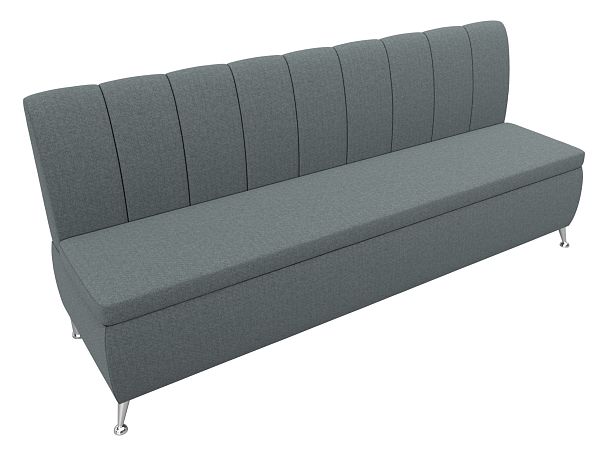 Диван кухонный прямой Кантри Рогожка серый - Вид 5