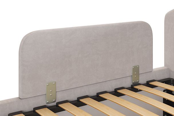 Ограничитель для кровати мягкий OKM-01.2171 графит (велюр) - Вид 5