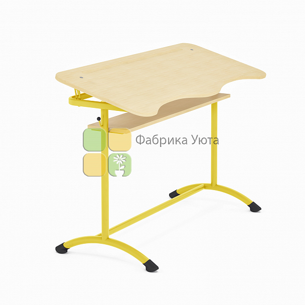 Парта двухместная ЭКСТРА (Р) с полкой и угл. накл. стол., рег (1-3 гр) - Вид 4
