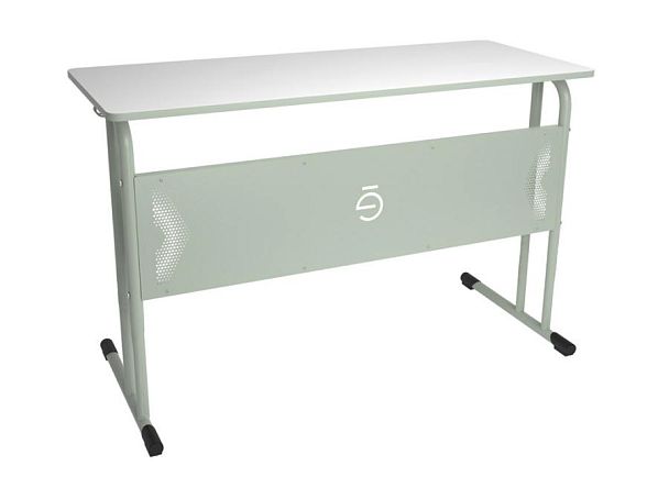 Двухместная парта Optima ПШ5/2, нерегулируемая (пластик HPL, белый) - Вид 1