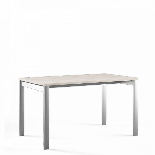 Стол прямой на металлоопорах Tess Metal 140x80x75 светлый дуб - Вид 1