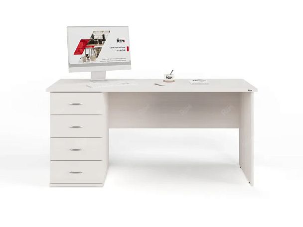 ЛАЙТ / LIGHT RLG007-16x6L Однотумбовый стол 160x60x75 Дуб Молочный - Вид 2