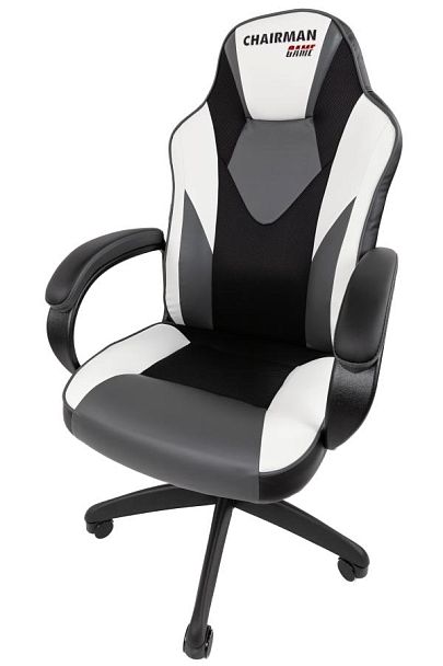 Кресло Chairman game 17 Россия экокожа черный/серый/белый - Вид 13