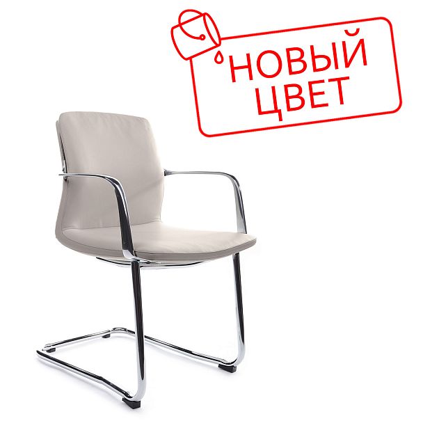 Кресло Plaza-SF FK004-С11 Светло-серый (1A MB918) натуральная кожа 58*58*82 - Вид 2