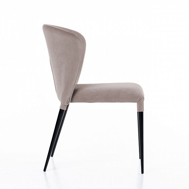Стул Albert (Альберт), бархат пепельно-бежевый 25, стопируемый - Вид 3