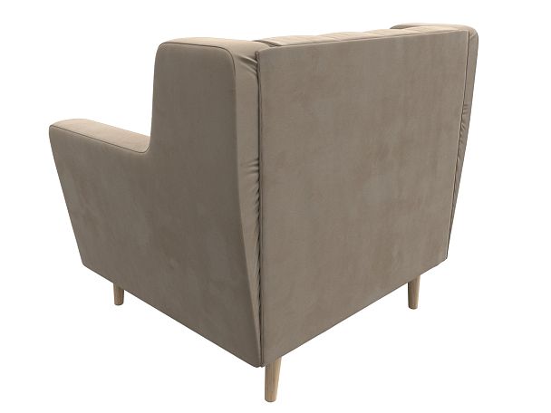 Кресло Брайтон Люкс (полностью велюр бежевый) - Вид 6
