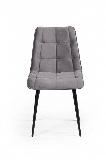 Стул UNO soft, бархат светло-серый 26 / чёрный конус - Вид 3