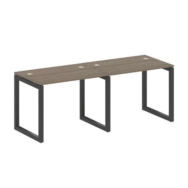 Metal System Quattro Р. ст. на 2 раб. места на О-образном м/к 50БО.СМ-2.1 Вяз/Антрацит металл 2000*720*750 - Вид 1