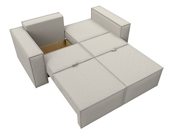 Диван прямой Куба мини Рогожка бежевый - Вид 9