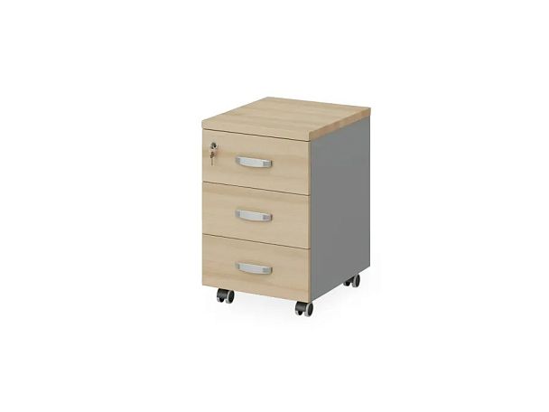 БЕРЛИН / BERLIN Тумба мобильная 400х500х610 Акация/Серый - Вид 1