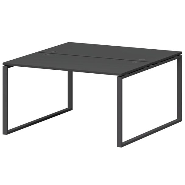 Бенч двойной на металлокаркасе СМС2-О-10К.149.Пр25 Графит/Антрацит 1000x1496x750 Смарт - Вид 1