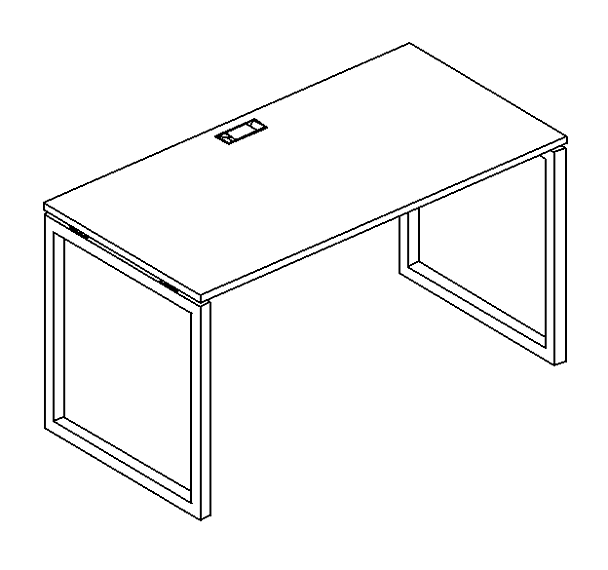 Стол письменный на металлокаркасе QUATTRO A4 А4 Б4 013 БП белый премиум / металлокаркас белый - Вид 3