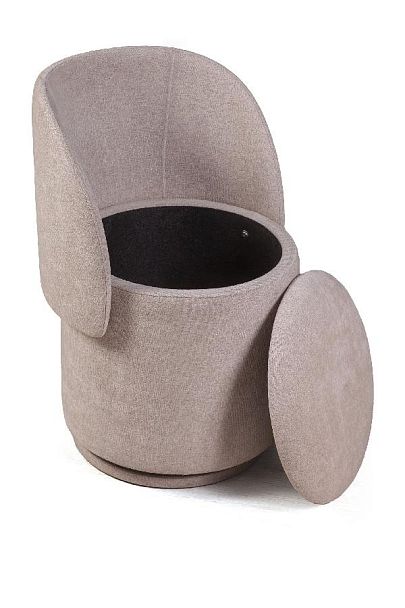 Пуф с кручением Bubble, шенилл puffy бежевый - Вид 5