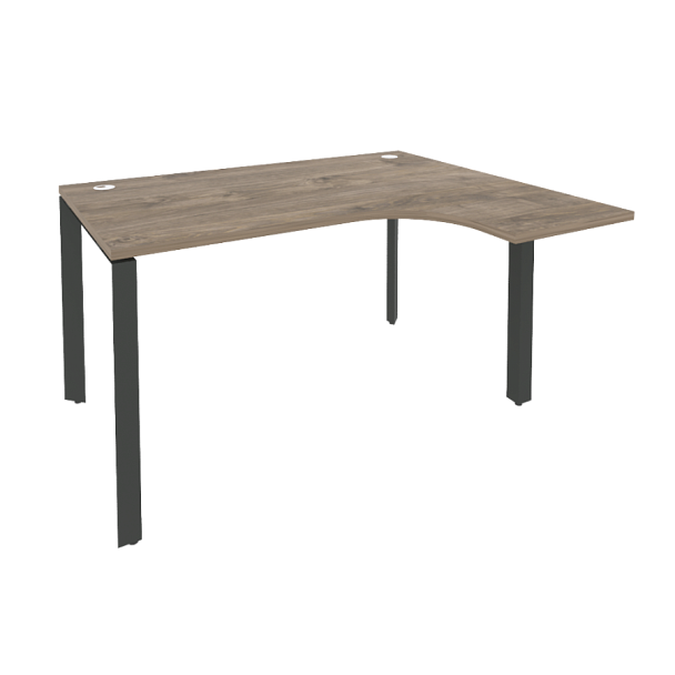 Onix Стол эргономичный правый на П-образном м/к O.MP-SA-3 (R) Тиквуд темный/Антрацит металл 1380*1180*750 (800/460) - Вид 1