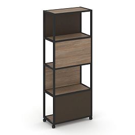 Shelf Mobile Стеллаж 5 уровней 1 секция VR.LT-STK-504.12 Дуб Аризона/Металл Черный/W-25 1200*400*2000 - Фото предпросмотра