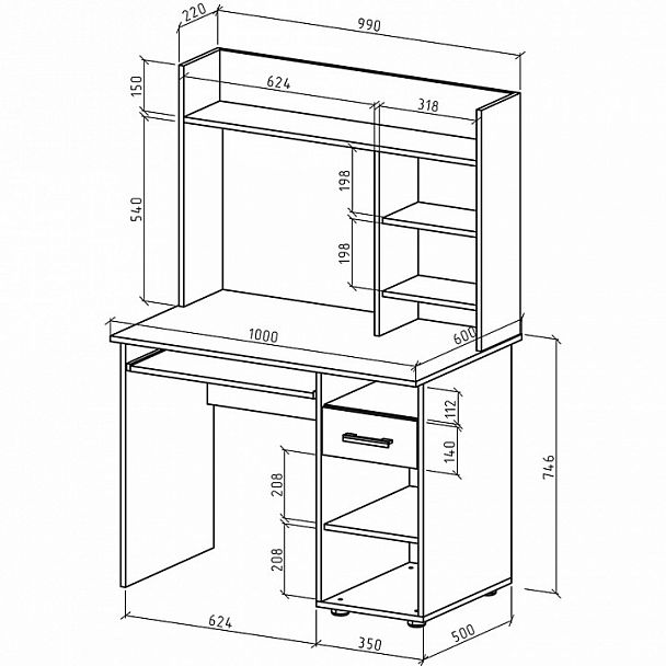 Стол компьютерный Остин-9К - Вид 2