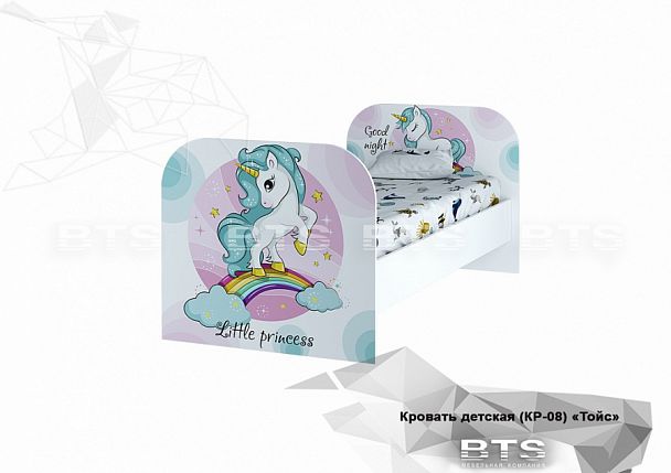 Детская "Тойс КР-08" (1832х800х900) белый/Little Pony - Вид 1