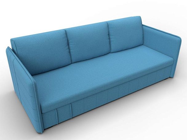 Диван прямой Слим Рогожка голубой - Вид 6