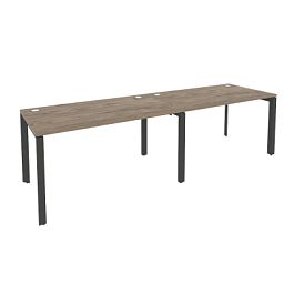 Onix Рабочая станция на П-образном м/к O.MP-RS-2.3.8 Тиквуд темный/Антрацит металл 2760*800*750 - Фото предпросмотра