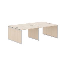 Стол 4-х местный XQPWST 2414 Бук Тиара/Алюминий 2400х1406х750 XTEN-QP - Фото предпросмотра