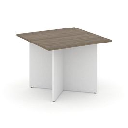 Стайл Проджект Стол переговорный квадрат. SN-D.SPRG-003 Вяз Благородный/Белый 980*980*750 - Фото предпросмотра