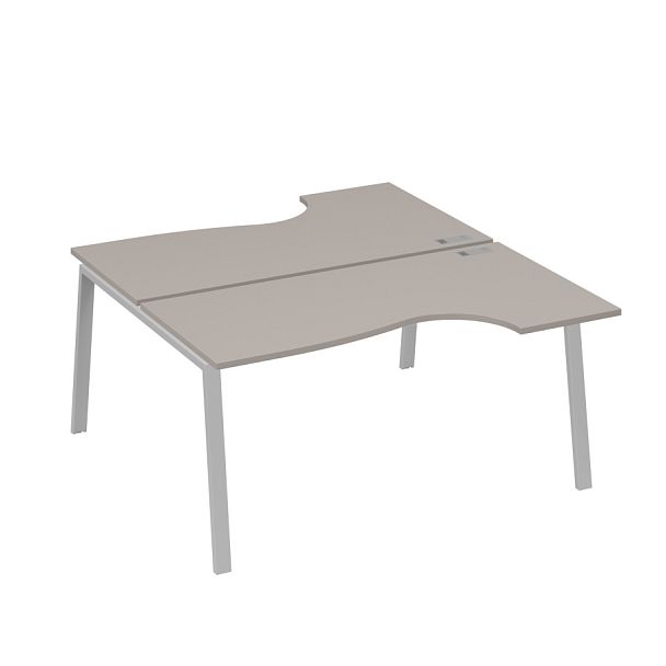 Рабочая станция опоры TRE (2х160) столы Классика A4 А4 Б3 185  БП мокко премиум / металлокаркас серый - Вид 1
