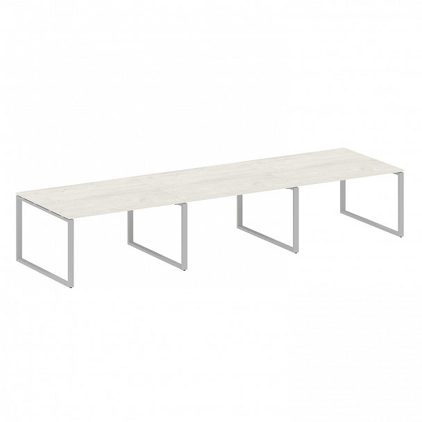 Стол для переговоров "Metal System" БО.ПРГ-3.3 дуб наварра/серый - Вид 1