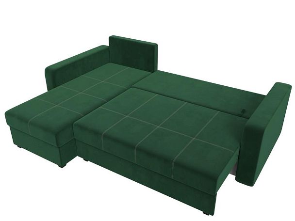 Диван угловой Ливерпуль Лайт левый угол Велюр зеленый - Вид 8