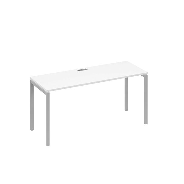 Стол письменный на металлокаркасе DUE A4 А4 Б2 005 БП белый премиум / металлокаркас серый - Вид 1