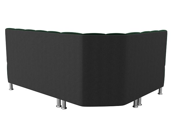 Кухонный угловой диван Кантри левый (полностью велюр зеленый) - Вид 7