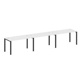 Metal System Р. ст. на 3 раб. места на П-образном м/к БП.СМ-3.3 Белый/Антрацит металл 4200*720*750 - Фото предпросмотра