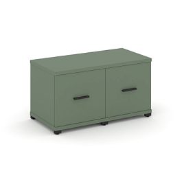 Концепт / Concept Шкаф 2 узкие секции, 1 ниша CN.STU-123 B Кобо/Металл Черный 836*420*450 - Фото предпросмотра