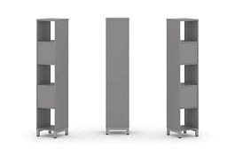 Стайл Проджект Набор стеллажа одностороннего, 5 ярусов SN.NS-511 Серый Пепел/Металл Серый 387*400*19 - Фото предпросмотра