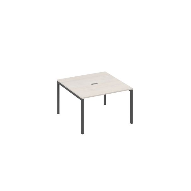 Стол 120 для переговорный на каркасе DUE A4 А4 Б2 131 БП дуб / металлокаркас антрацит - Вид 1