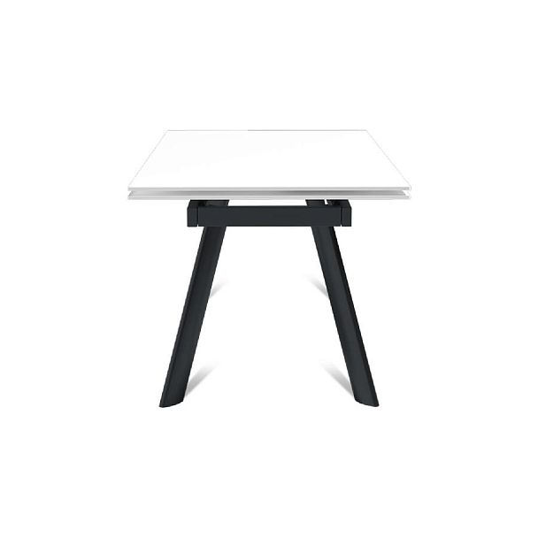 Стол раскладной Stone (140+40+40), керамика матовая белая - Вид 3